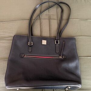 Dooney & Bourke Black Pebble Leather Tote